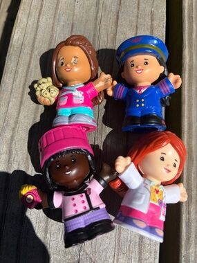 Fisher-Price Little People Figures - Pink, Blue, Purple, White, Brown